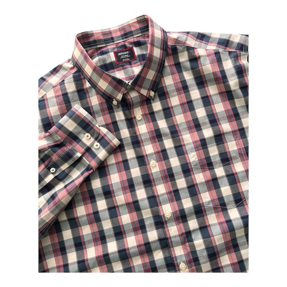 UNTUCKit Other - UNTUCKit Schwarz-WF Mens XXL Slim Fit Wrinkle Free Plaid‎ Button Down Shirt